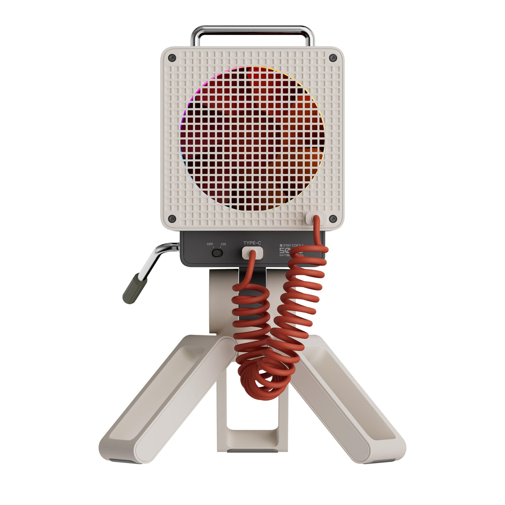 KOKOGOL AirPixel™ Retro RGB Desk Fan with LED Matrix Display & 5000mAh Battery