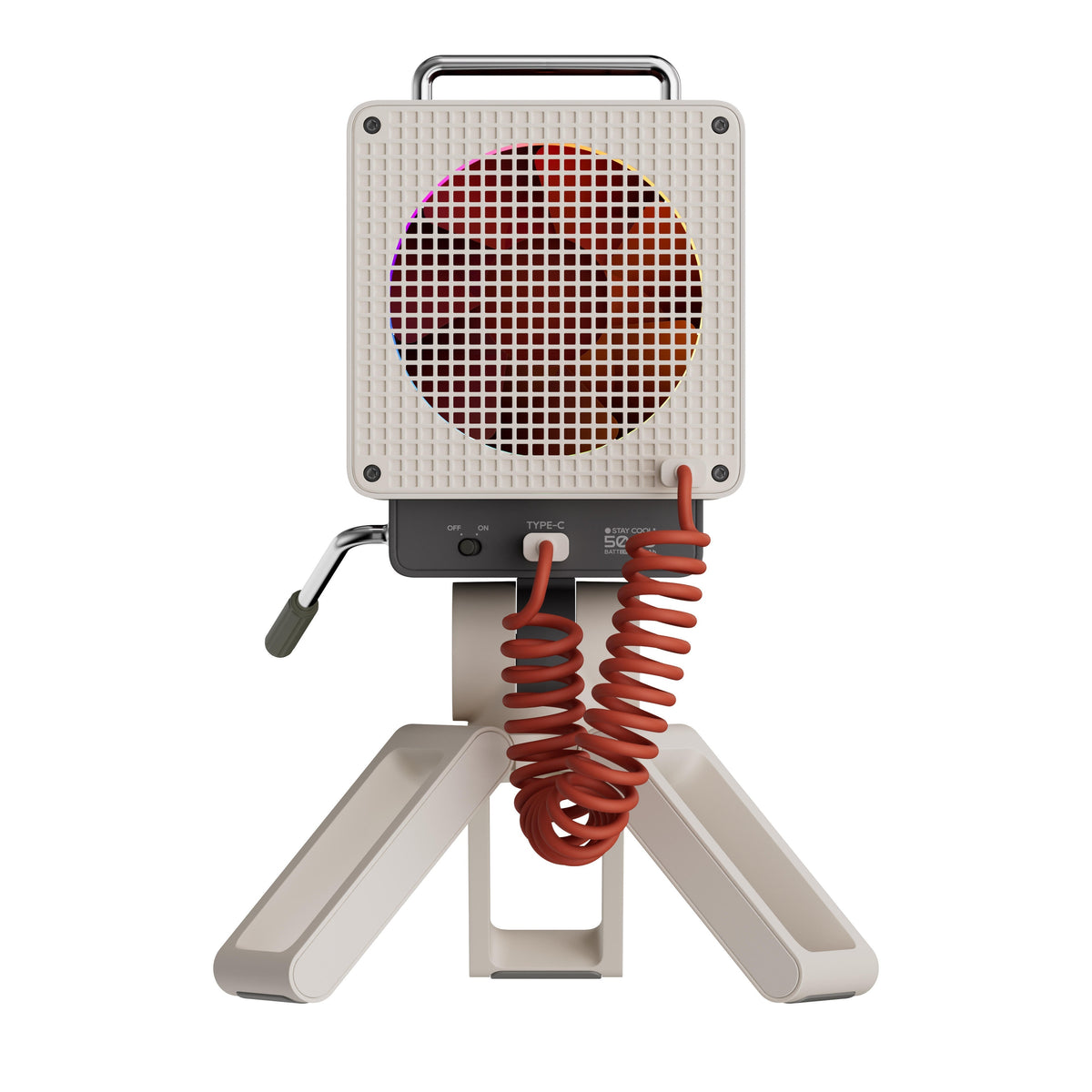 KOKOGOL AirPixel™ Retro RGB Desk Fan with LED Matrix Display & 5000mAh Battery